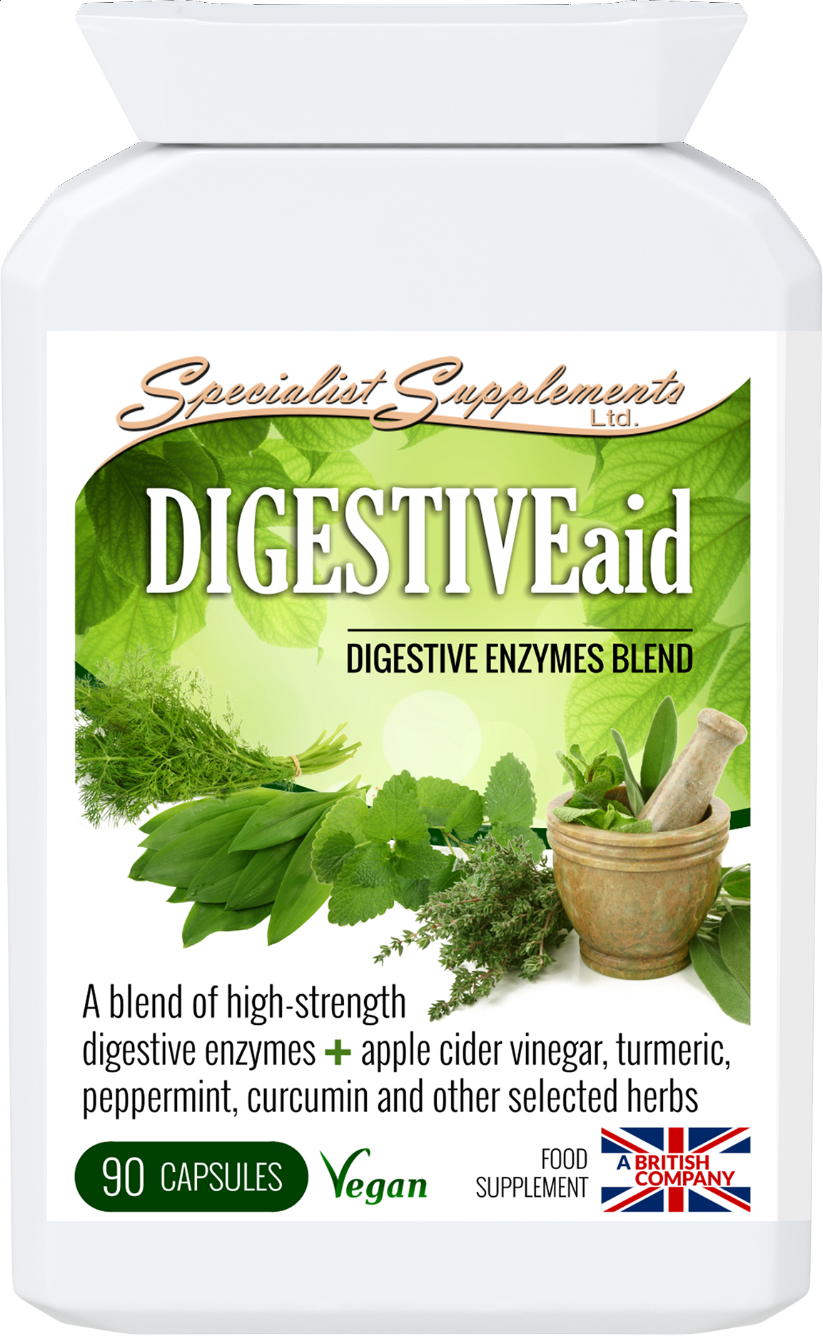 Digestiveaid, High-Strength Digestive Enzymes Blend