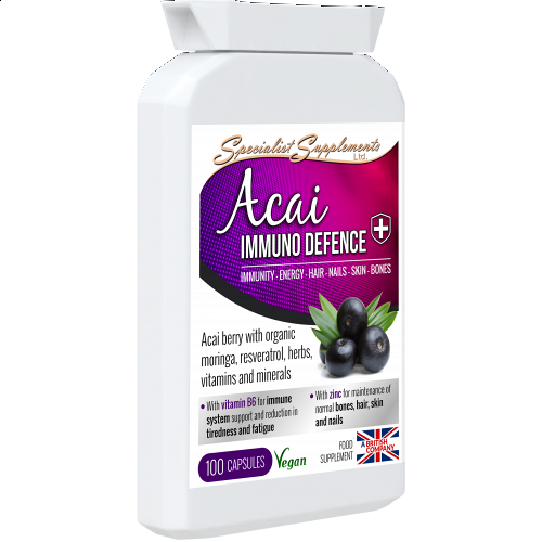 Acai Immuno Defence, Immunity, Energy, Hair, Skin, Nails & Bone Support