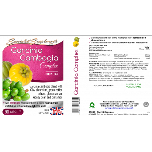 Garcinia Cambogia Complex Caps, Slimmers Support Formula & Carb Blocker