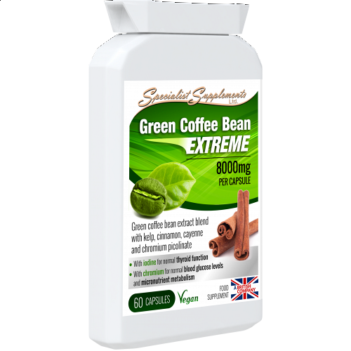 Green Coffee Bean Extreme Capsules-8000mg With 50% Chlorogenic Acid