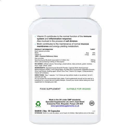 InternaCALM With Immunity Support - Saccharomyces Boulardii Yeast