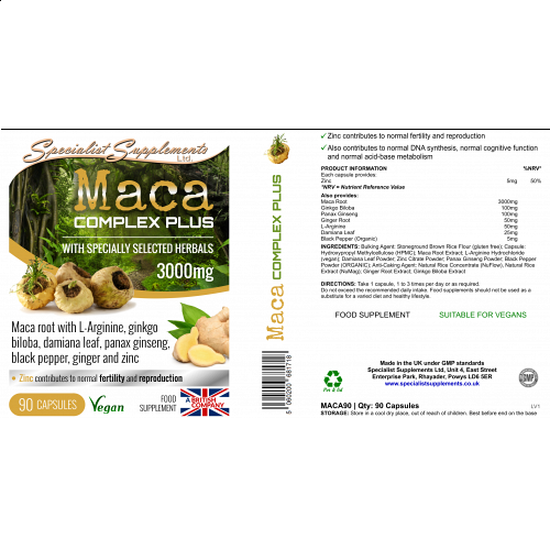 Maca Complex Plus - Combination sexual health and fertility formula
