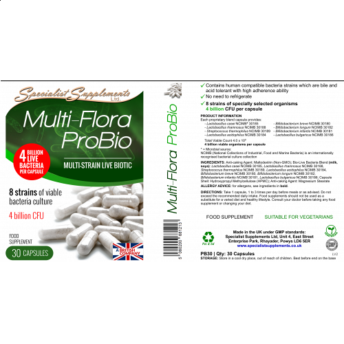 Multi-Flora ProBio - A Multi-Strain Probiotic Supplement