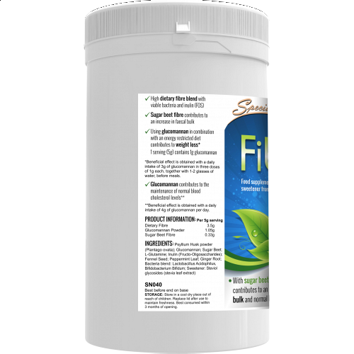 Fibre & Full 180g powder, Combination High-Fibre Bowel Cleanser & Weight Loss Support