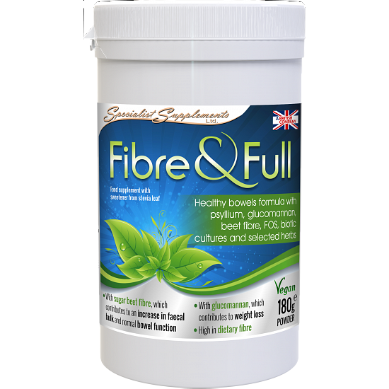 Fibre & Full 180g powder, Combination High-Fibre Bowel Cleanser & Weight Loss Support