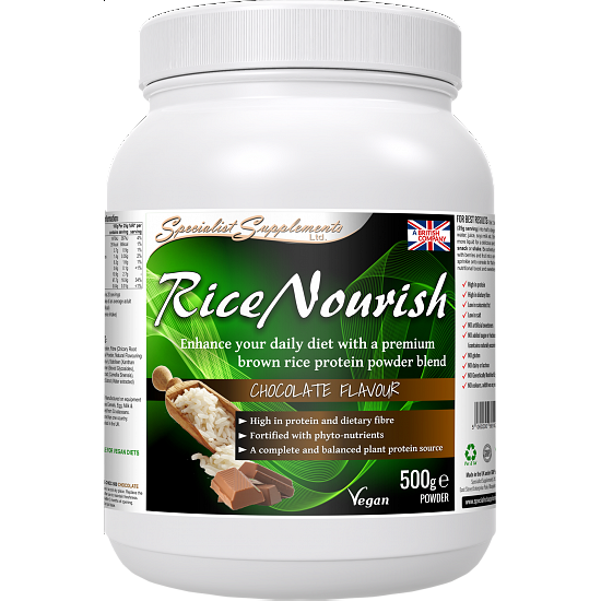 RiceNourish Protein Powder (Chocolate Flavour, Vegan)