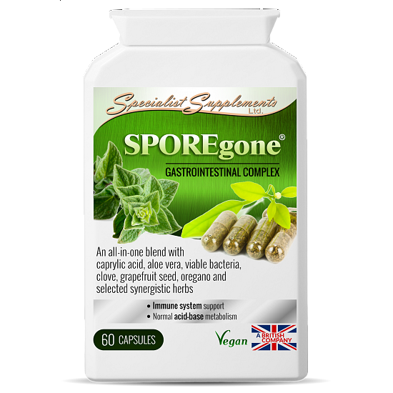 Sporegone Anti-Candida Yeast,Bowel, IBS, Candida, Thrush, Natural Colon Cleanser